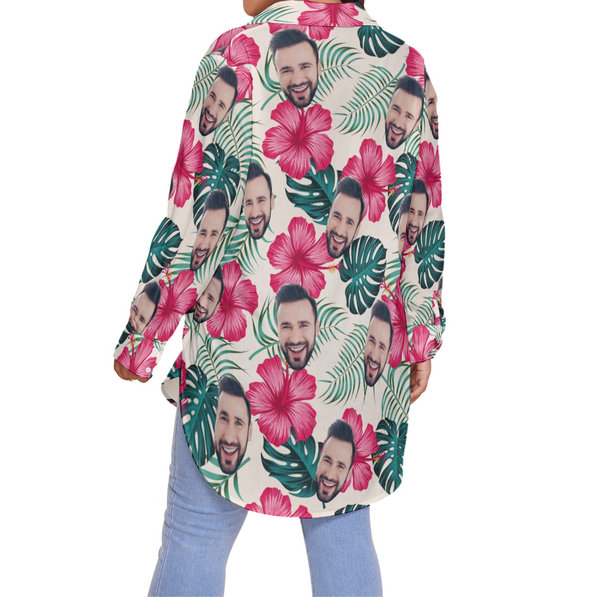 Women's Custom Face Plus Size Hawaiian Shirt