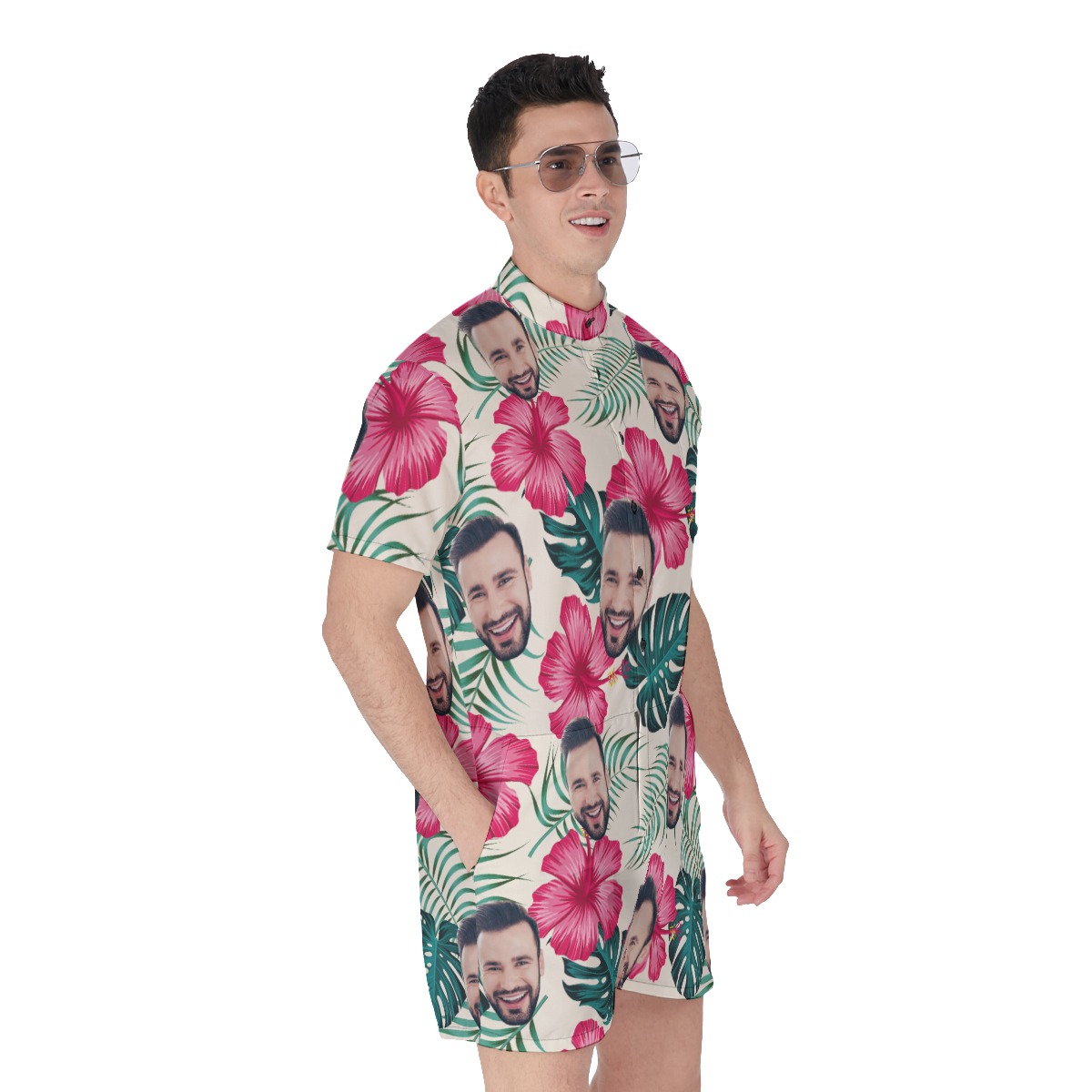 Men's Custom Face Hawaiian Romper