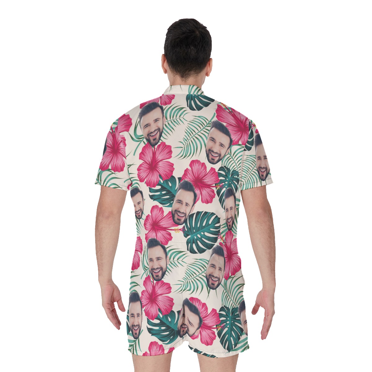 Men's Custom Face Hawaiian Romper
