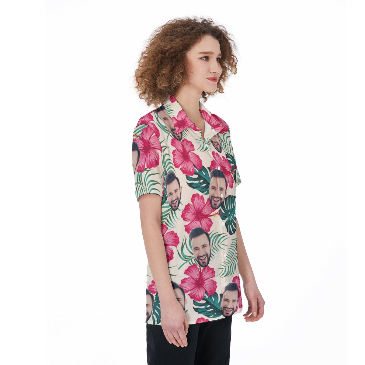 Women's Custom Face Hawaiian Shirt