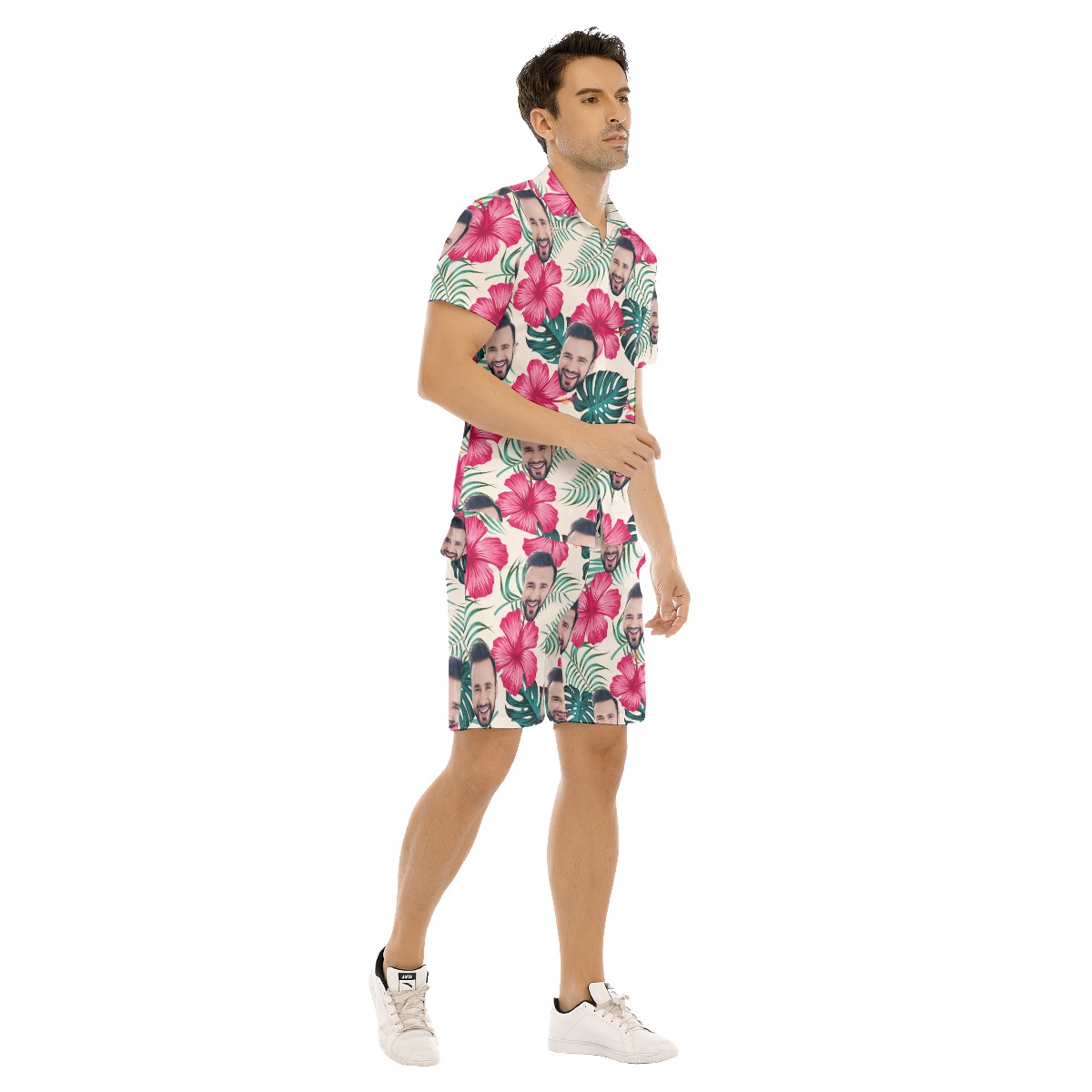 Custom Face Hawaiian Shirt And Shorts