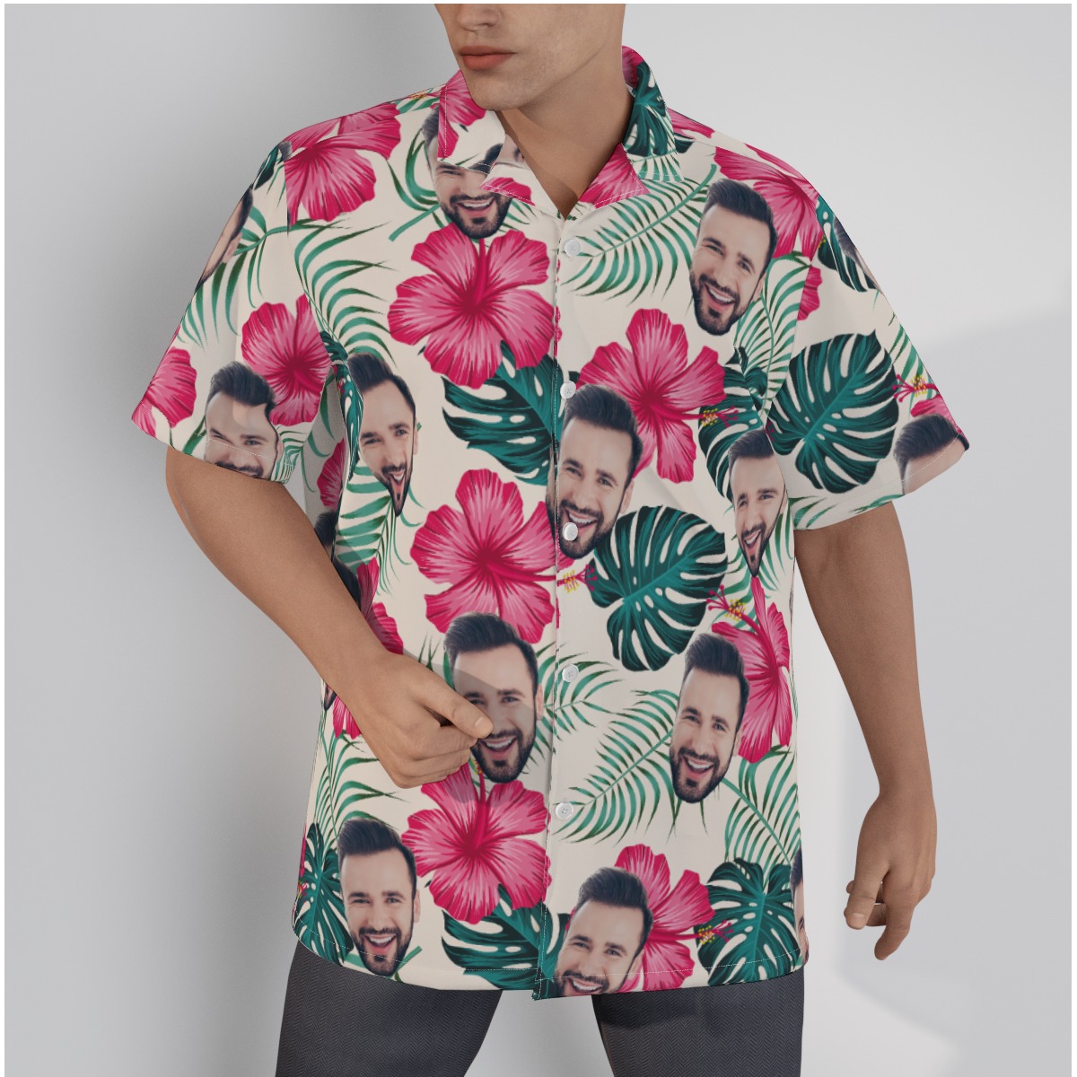 Custom Face Hawaiian Shirts For Men - variant image 1