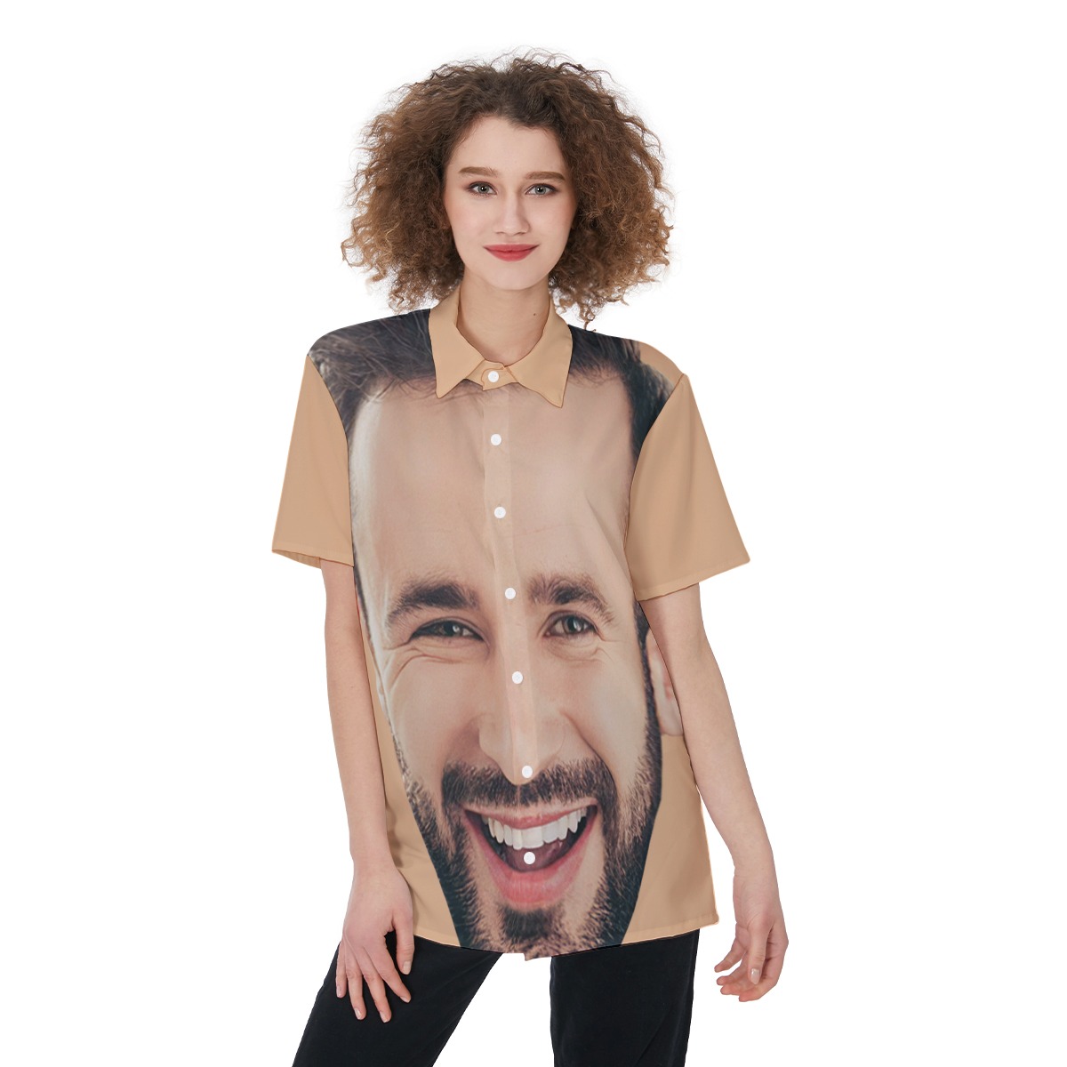 Funny Women's Hawaiian Shirt With Custom Face - variant image 1