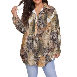 Custom Dog And Cat Photo Hawaiian Shirt Plus Size
