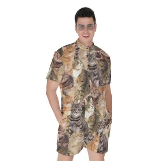 Unique Custom Dog Cat Photo Men's Romper