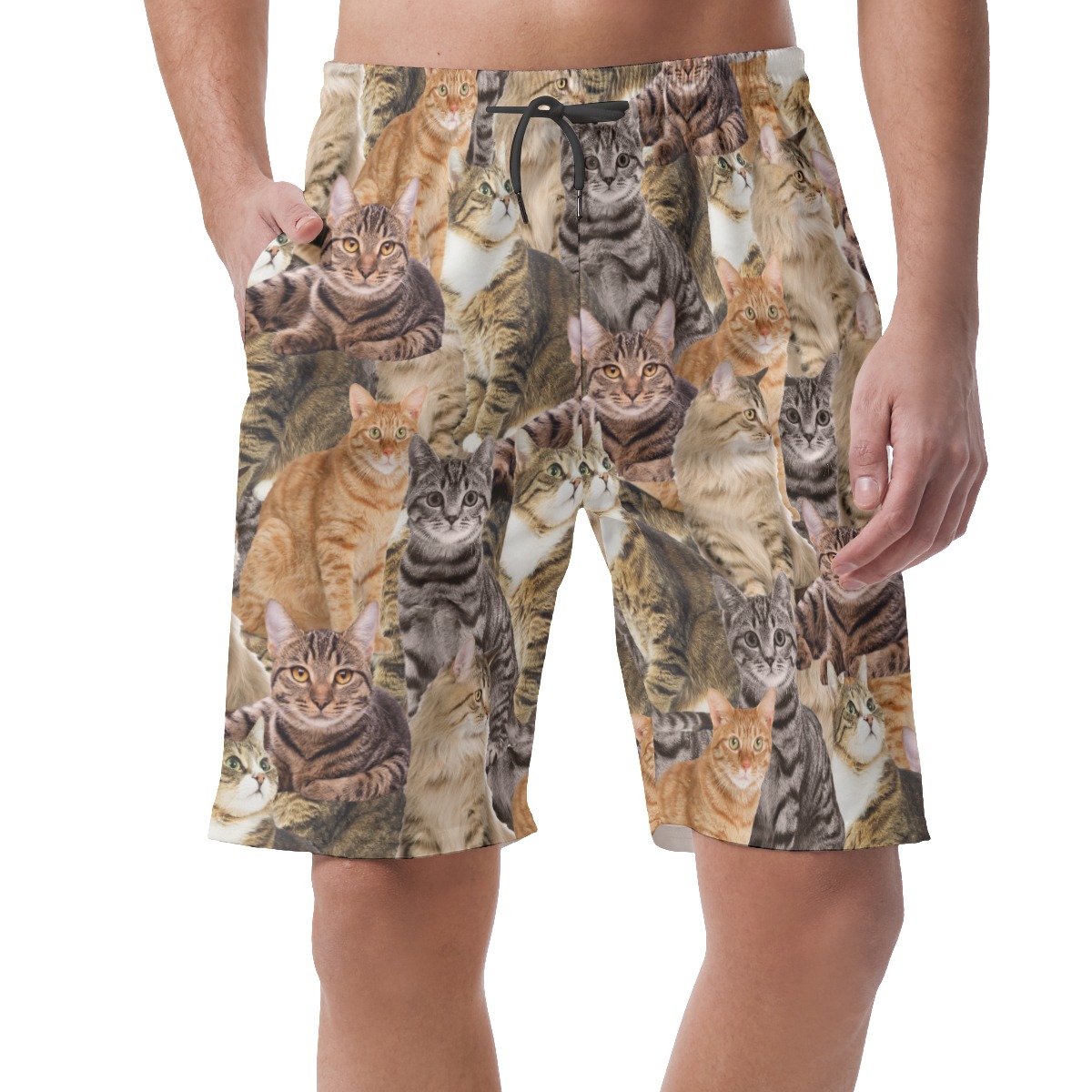 Cat Lovers Custom Photo Men's Casual Shorts - variant image 1