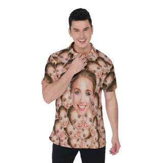 Funny Hawaiian Polo Shirt With Custom Face