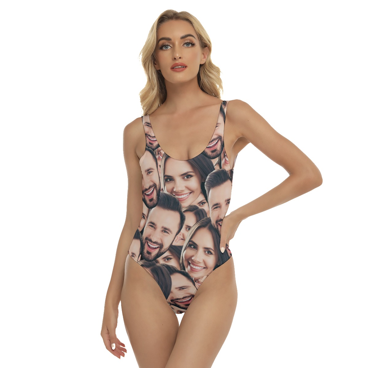 Funny Two Custom Faces Swimsuit - variant image 1