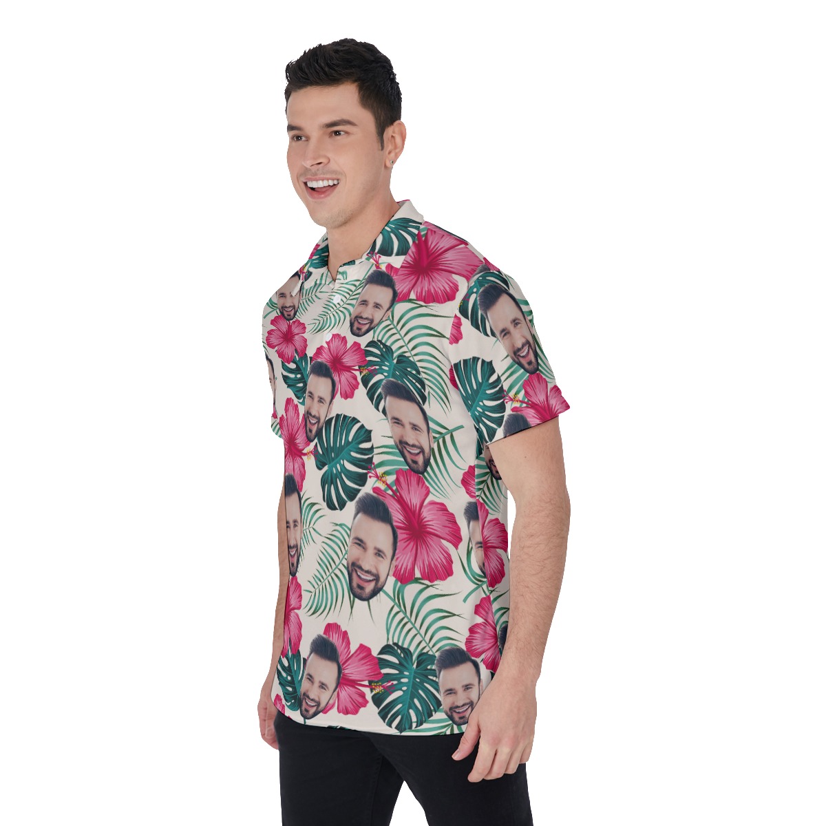 Men's Custom Face Polo Hawaiian Shirt