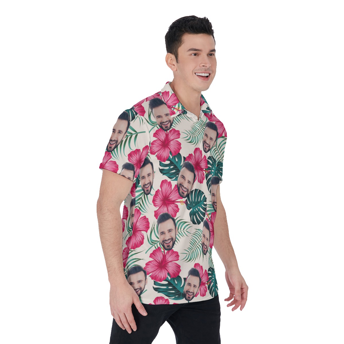 Men's Custom Face Polo Hawaiian Shirt