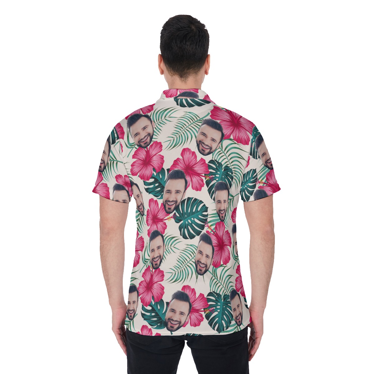 Men's Custom Face Polo Hawaiian Shirt