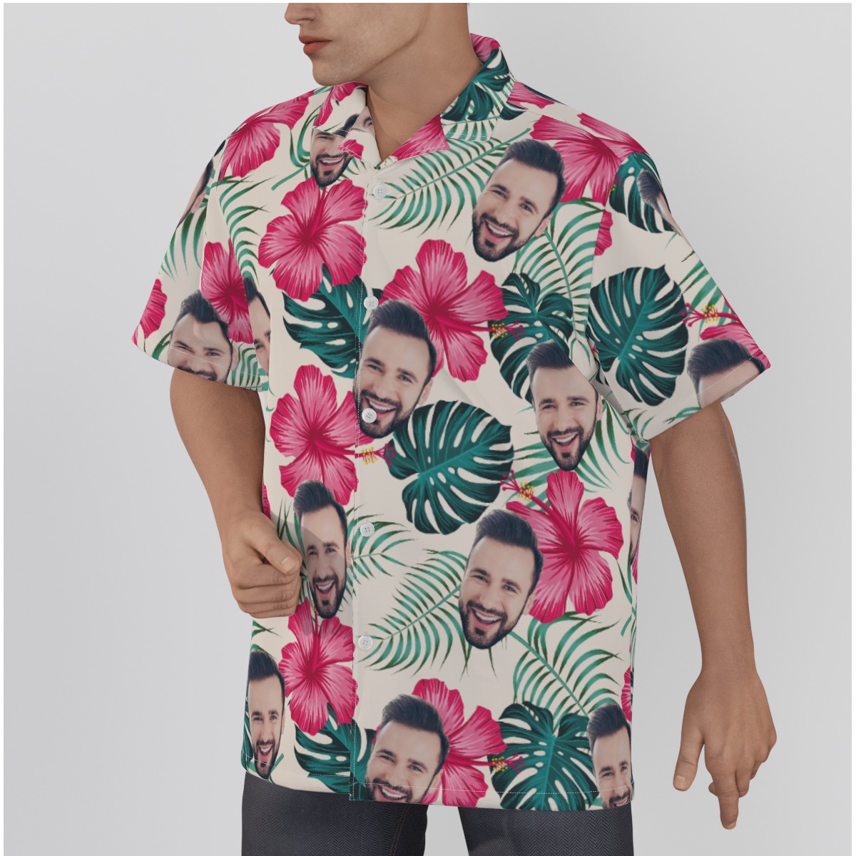 Custom Face Hawaiian Shirts For Men