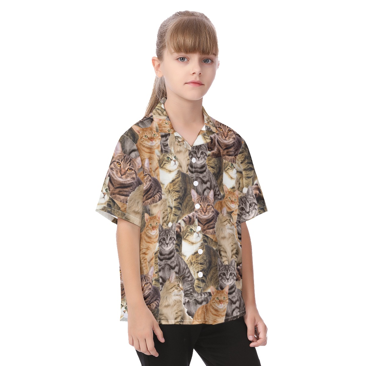 Cool Custom Dog And Cat Photo Kid's Button Up Shirt