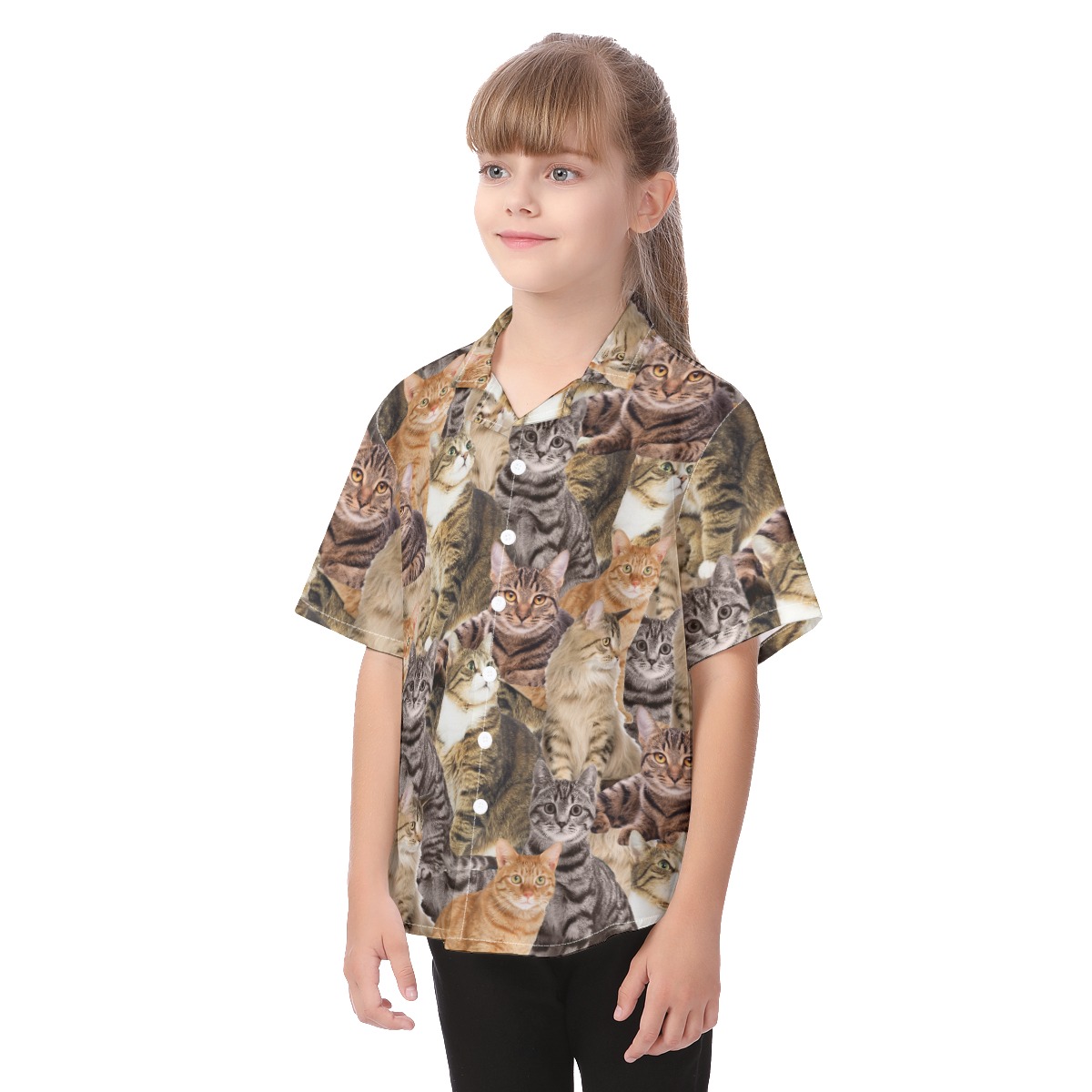 Cool Custom Dog And Cat Photo Kid's Button Up Shirt