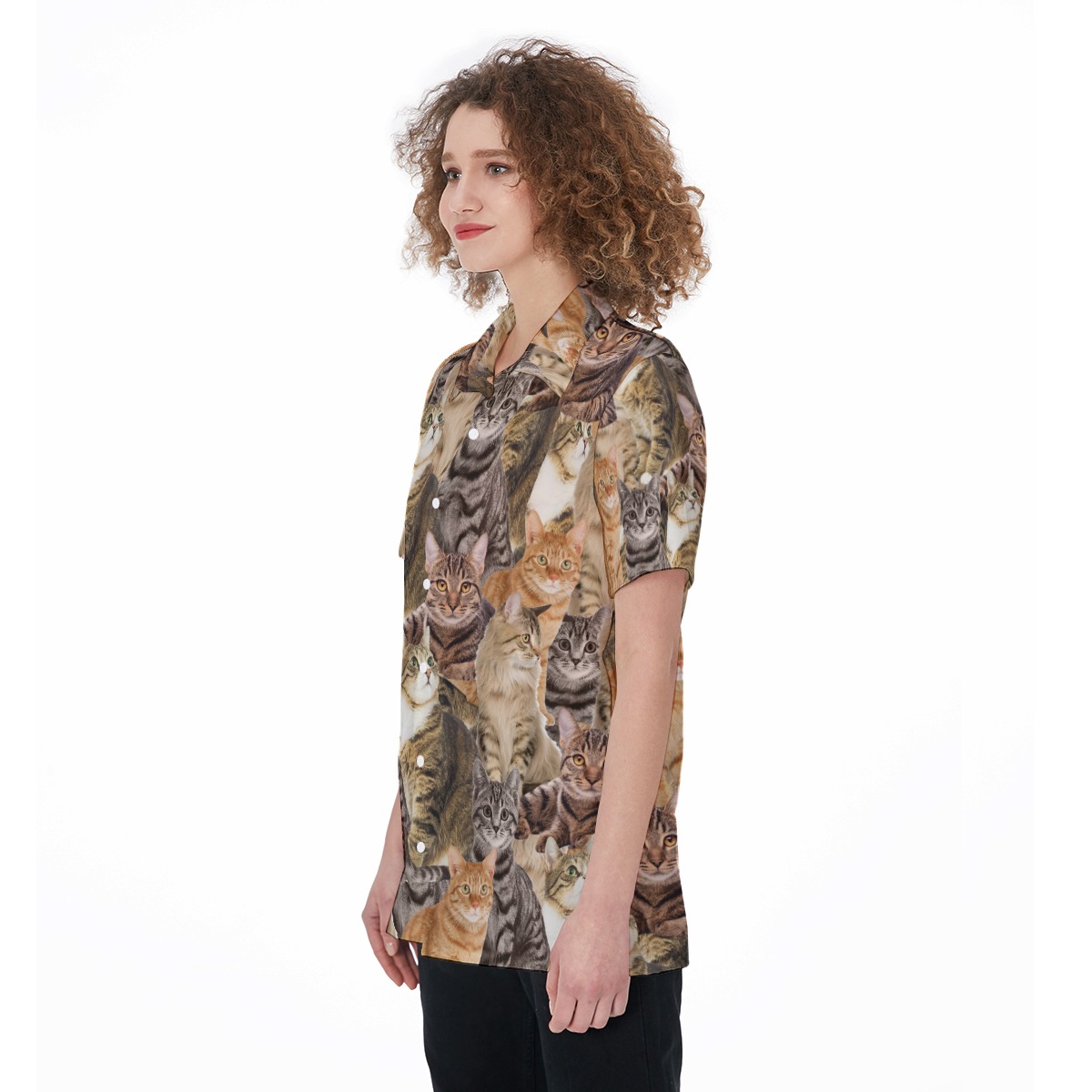 Custom Dog And Cat Photo Women's Hawaiian Shirt