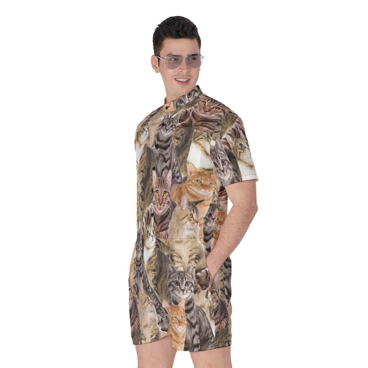 Unique Custom Dog Cat Photo Men's Romper