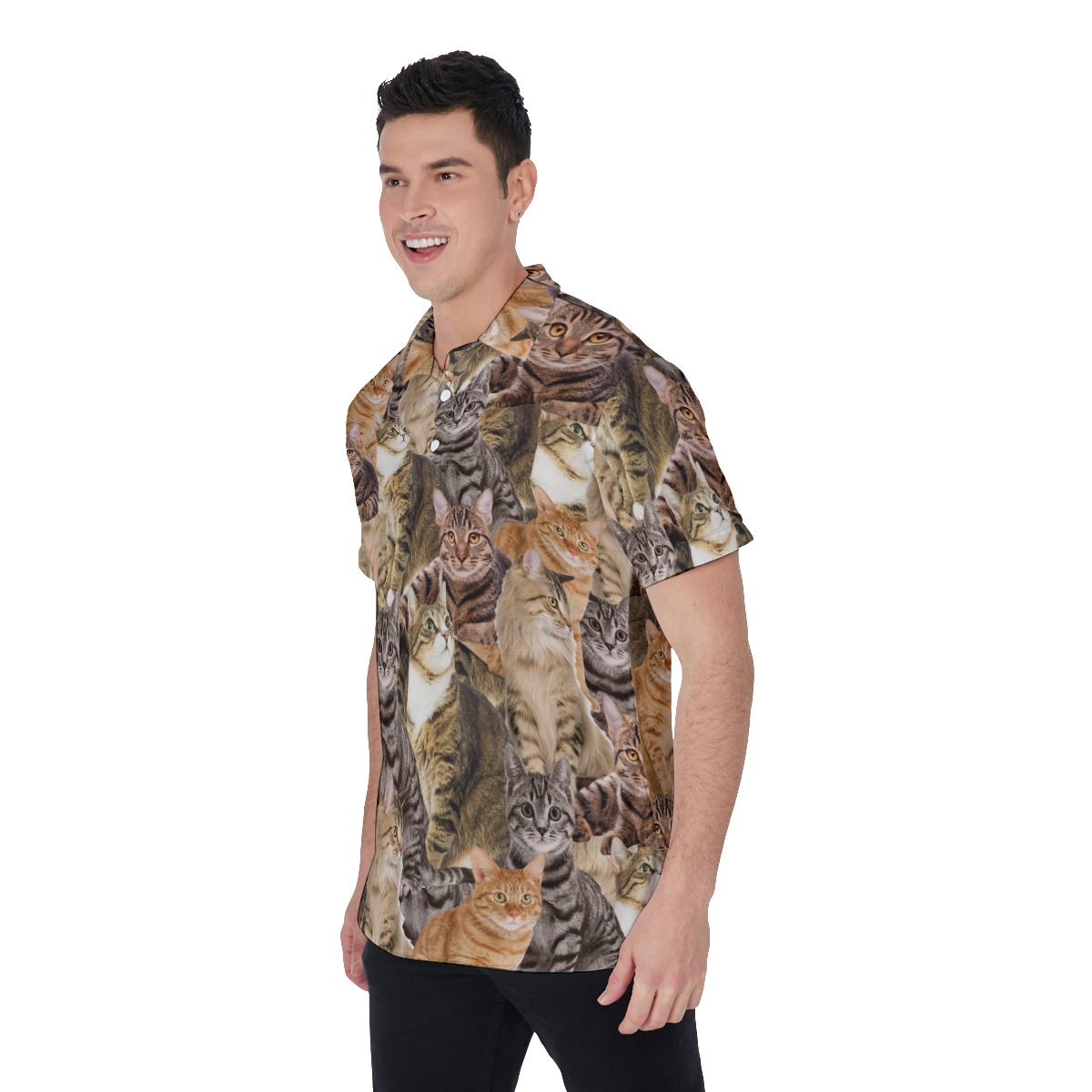 Cat Lover Custom Your Own Photo Men's Polo Shirt