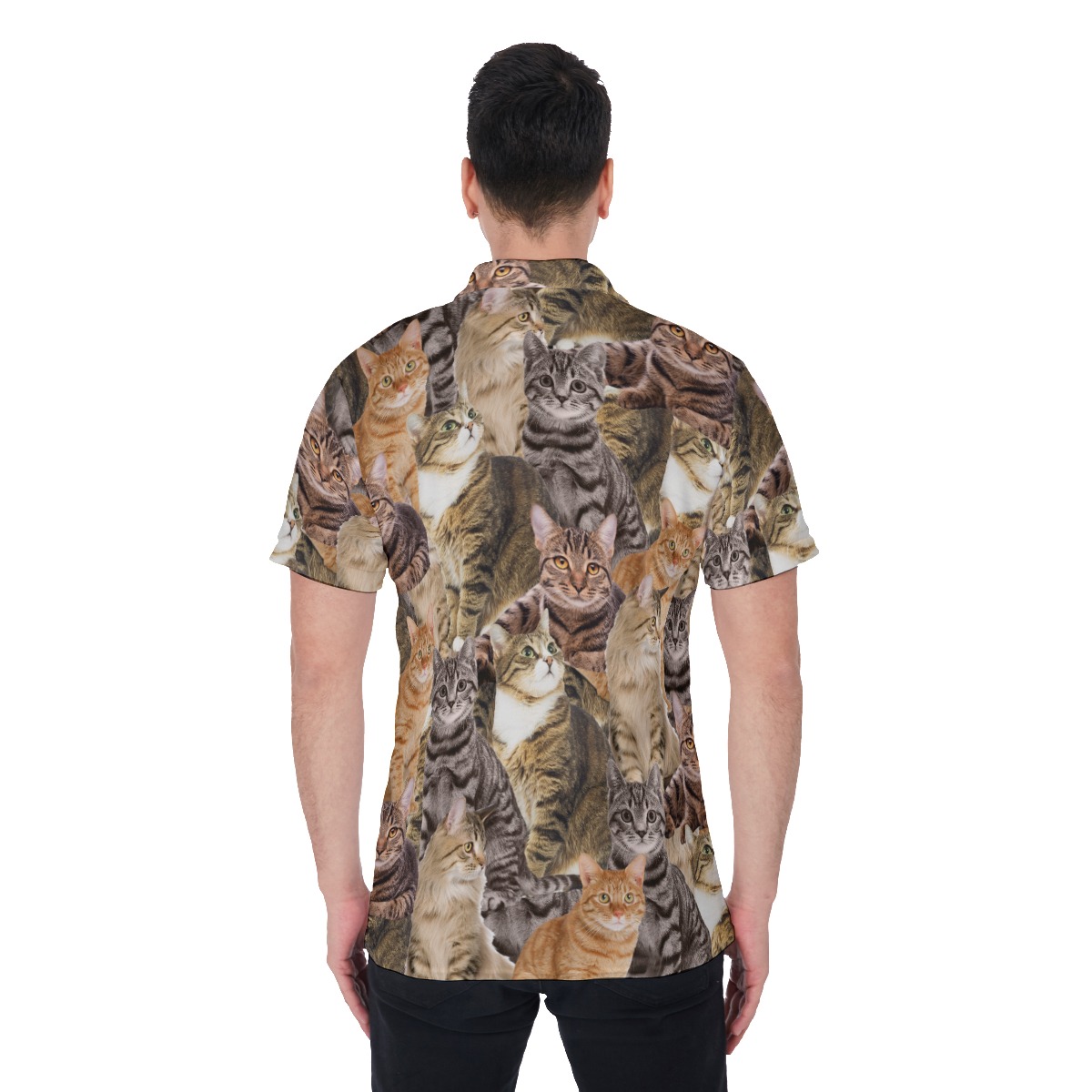 Cat Lover Custom Your Own Photo Men's Polo Shirt
