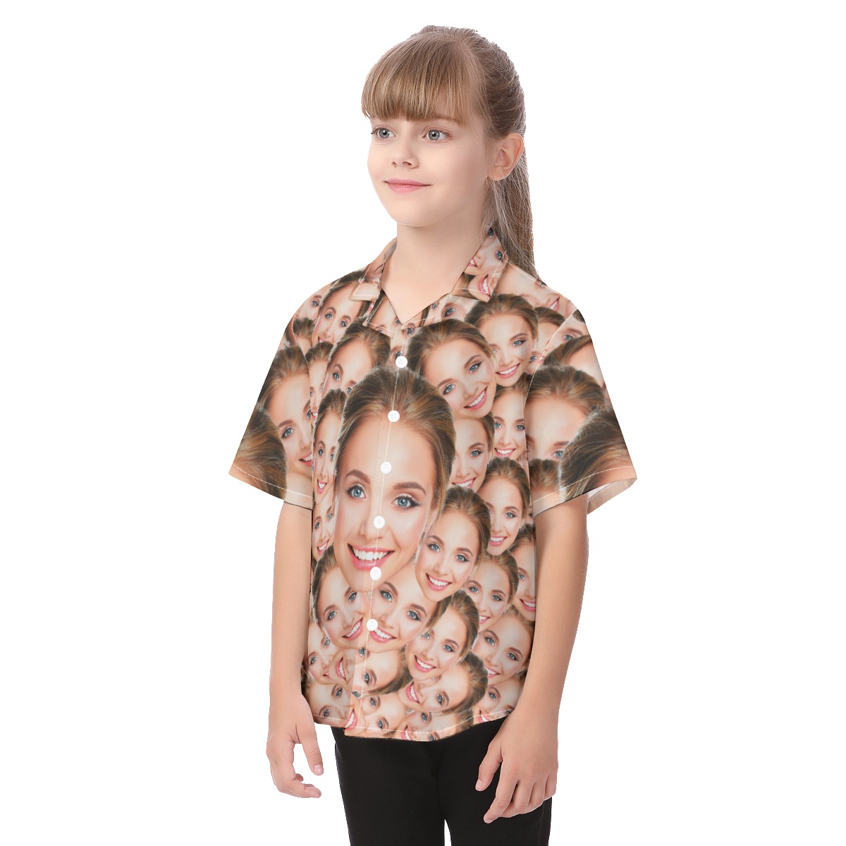 Funny Custom Face Hawaiian Shirt For Kids