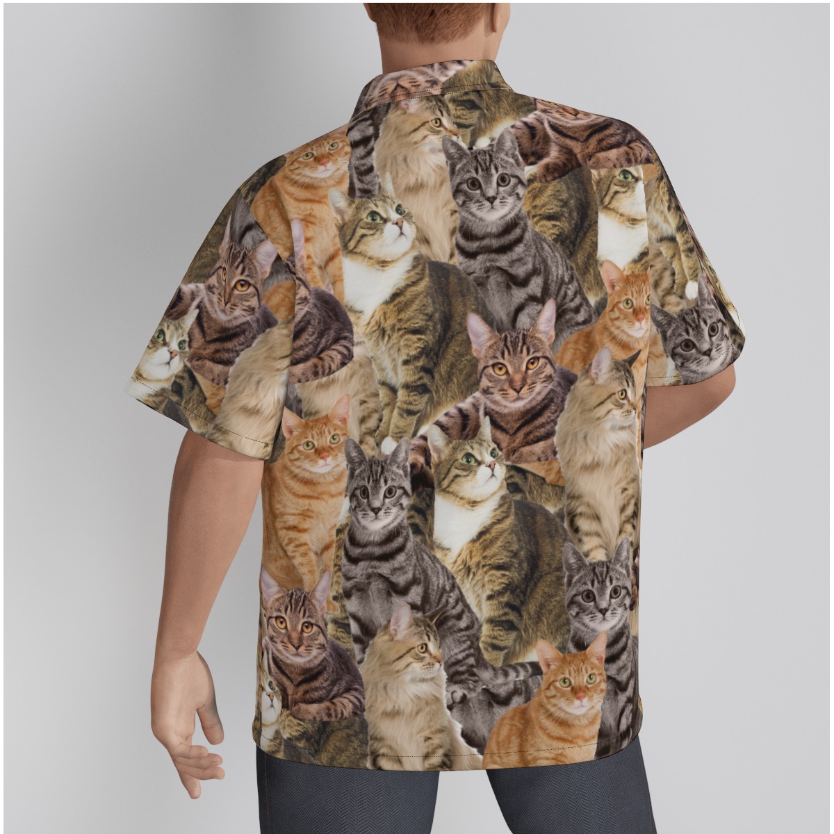 Custom Your Own Photo Cat Lover Hawaiian Shirt