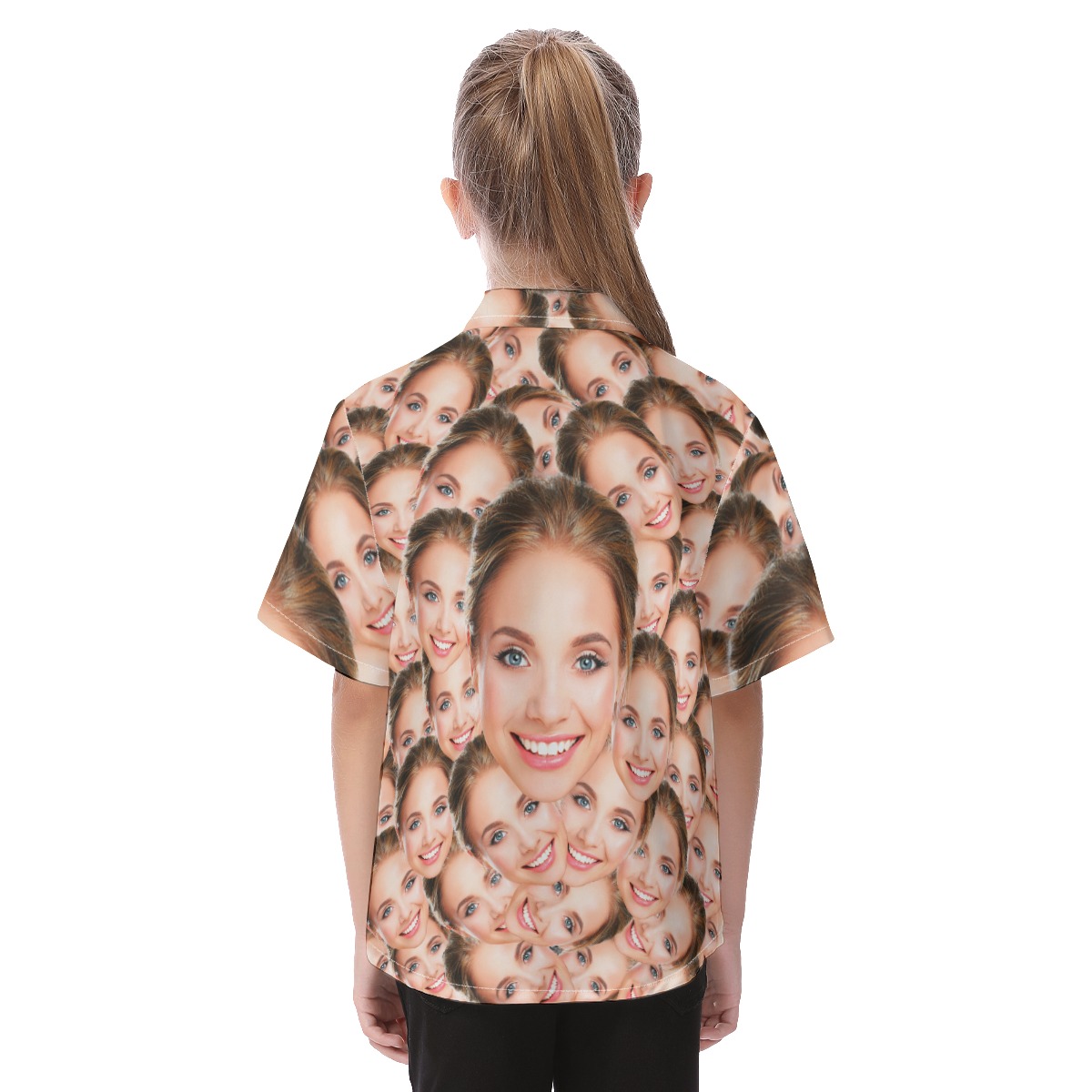 Funny Custom Face Hawaiian Shirt For Kids