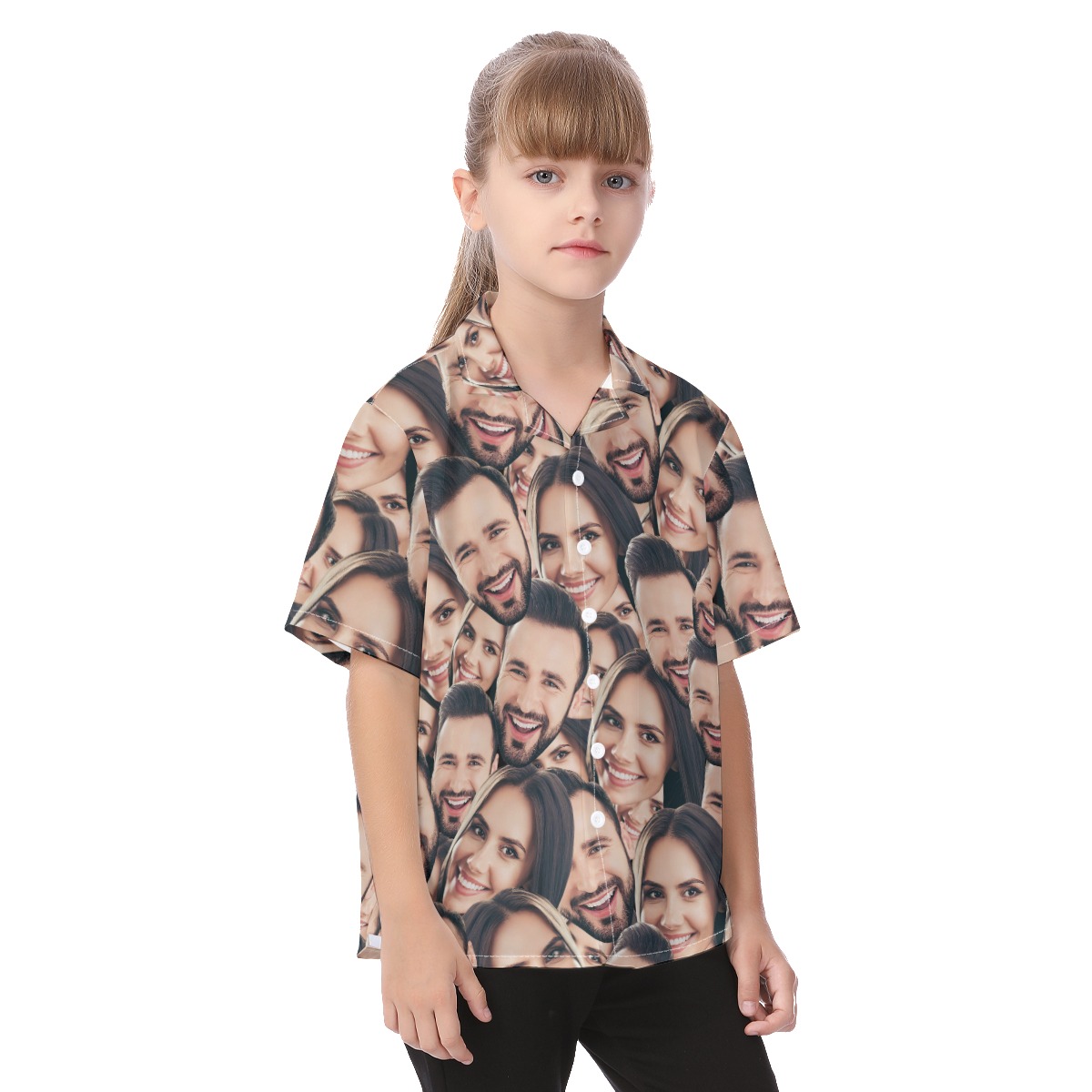 UpTo 2 Faces Custom Kid's Hawaiian Shirt
