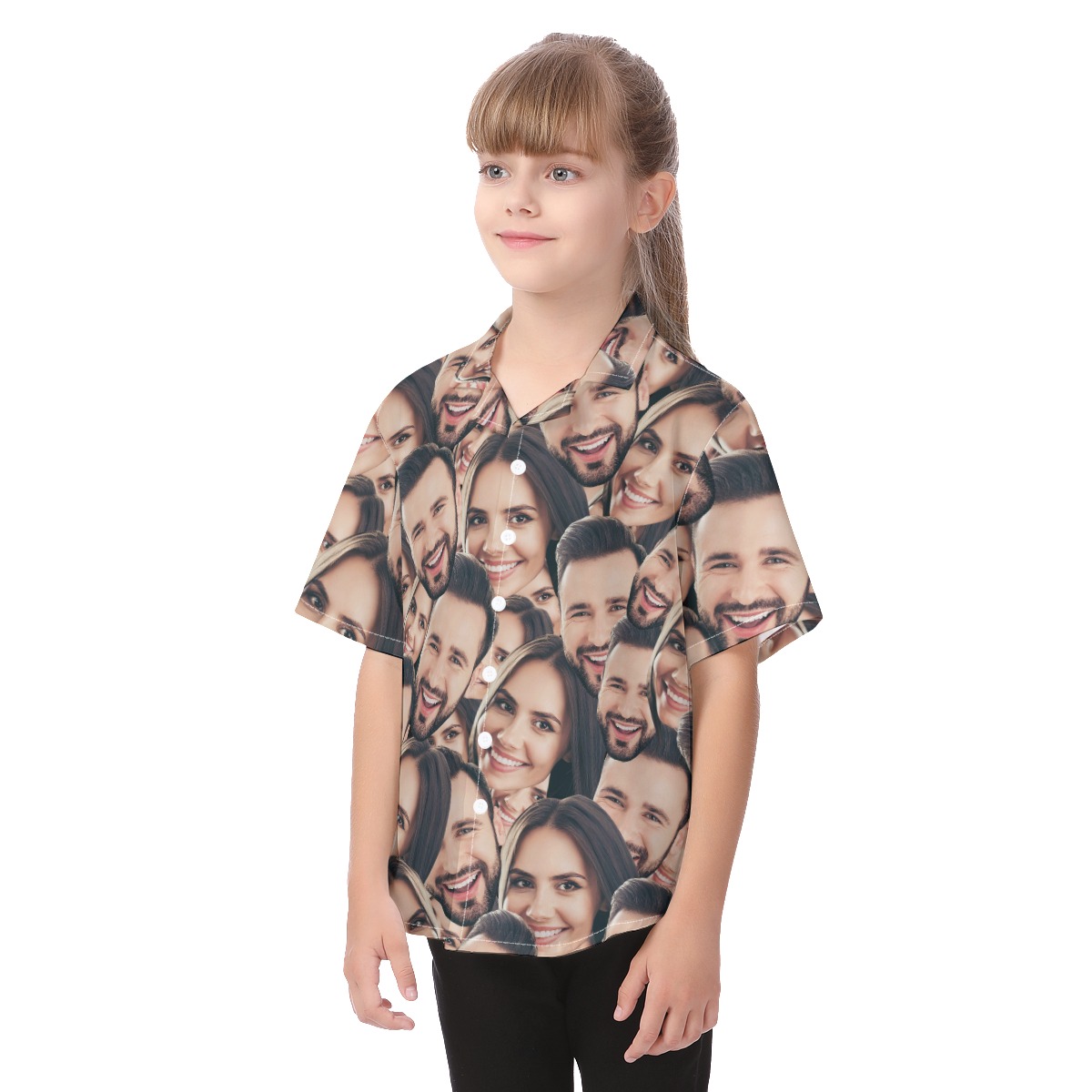 UpTo 2 Faces Custom Kid's Hawaiian Shirt