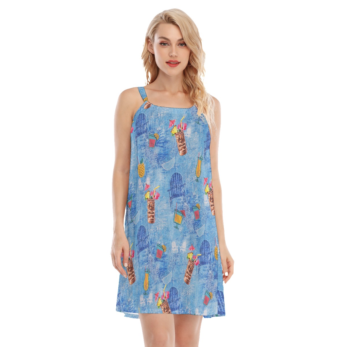 Tiki Bar Drinks Aloha Cami Dress For Women - variant image 1