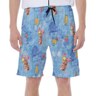 Tiki Bar Drinks Hawaiian Swimwear For Men