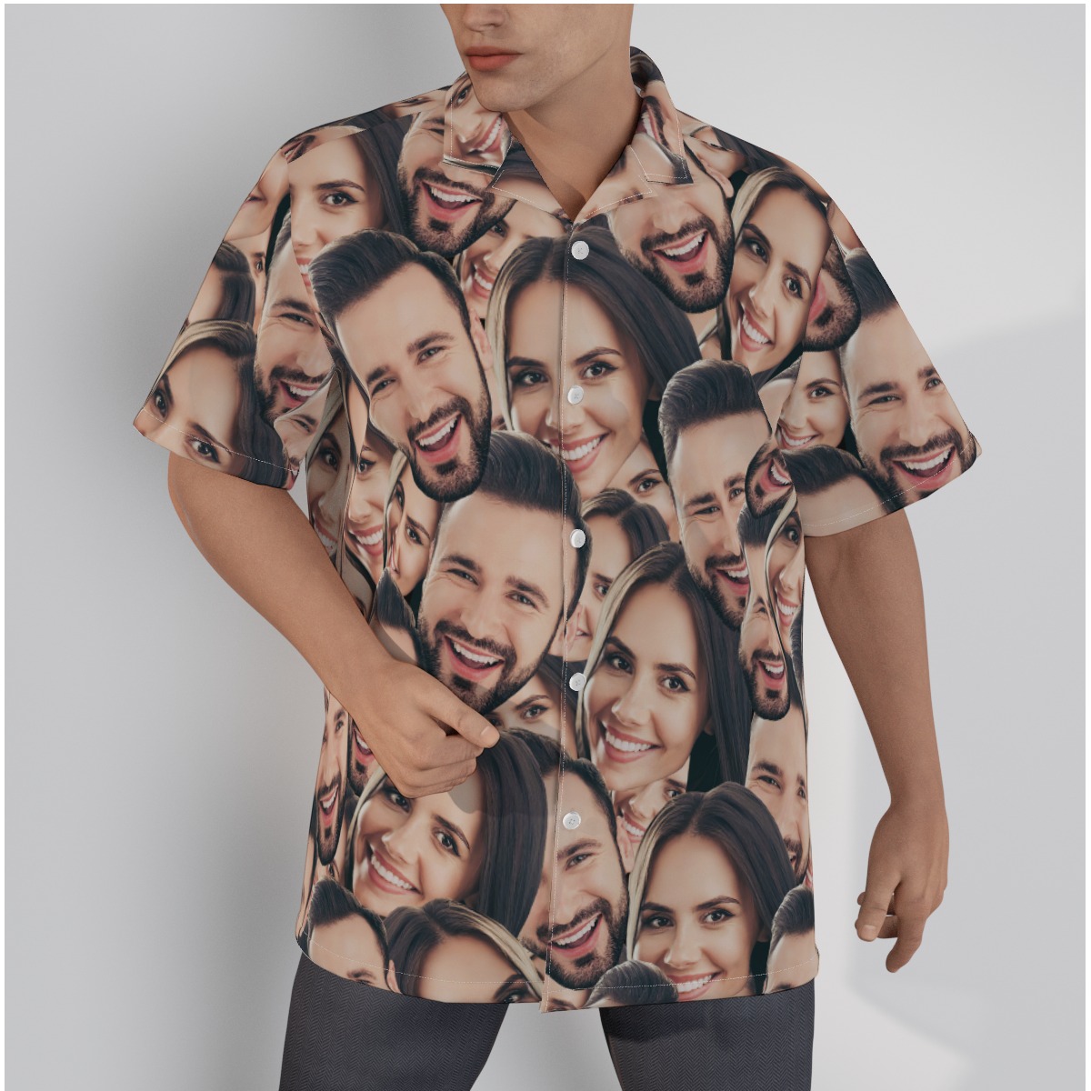 Unique Multi Custom Face Hawaiian Shirt For Men - variant image 1