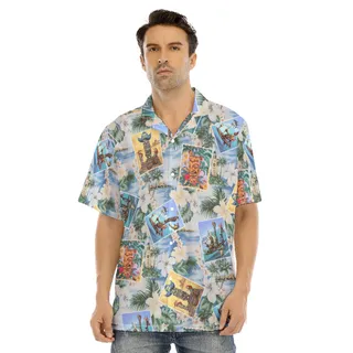 Funny Tiki Floral Men's Hawaiian Shirt