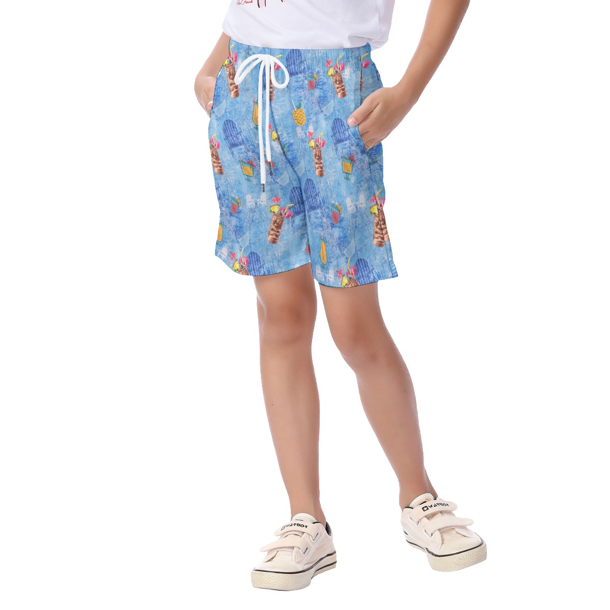 Kid's Tiki Drinks Hawaiian Summer Shorts