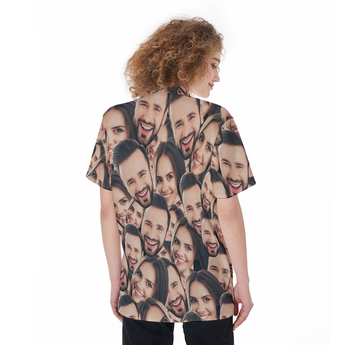 2 Photos Custom Face Women Hawaiian Shirt