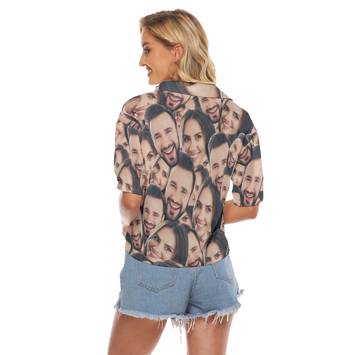 Hilarious Custom Women's Crop Top With Two Faces