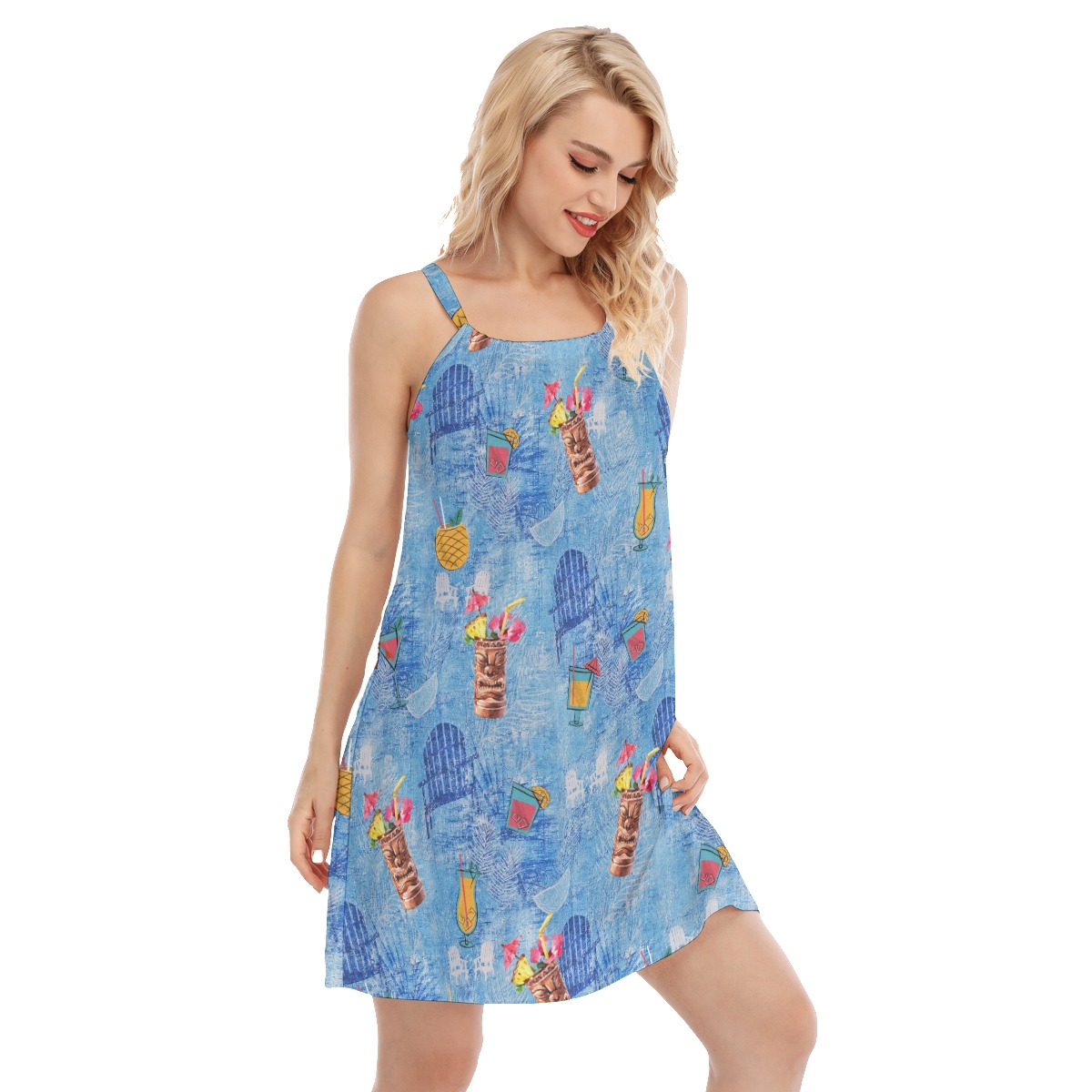 Tiki Bar Drinks Aloha Cami Dress For Women