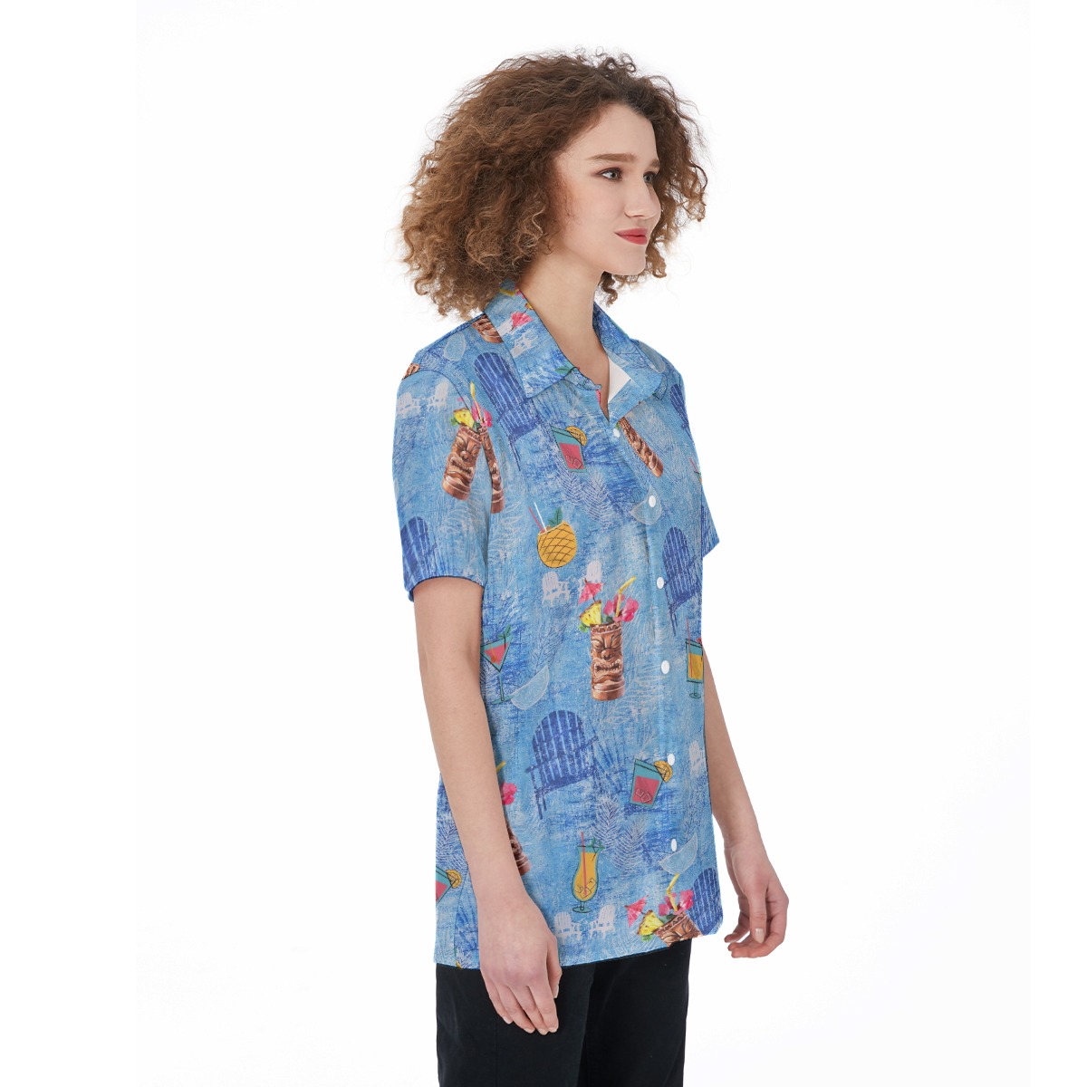 Tiki Drinks Cocktail Women's Hawaiian Shirt