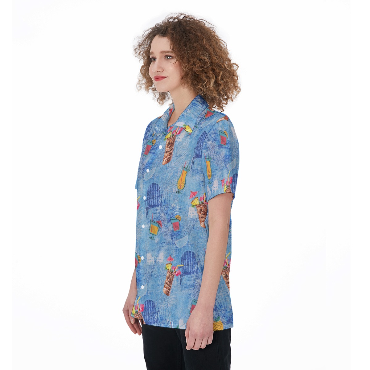 Tiki Drinks Cocktail Women's Hawaiian Shirt