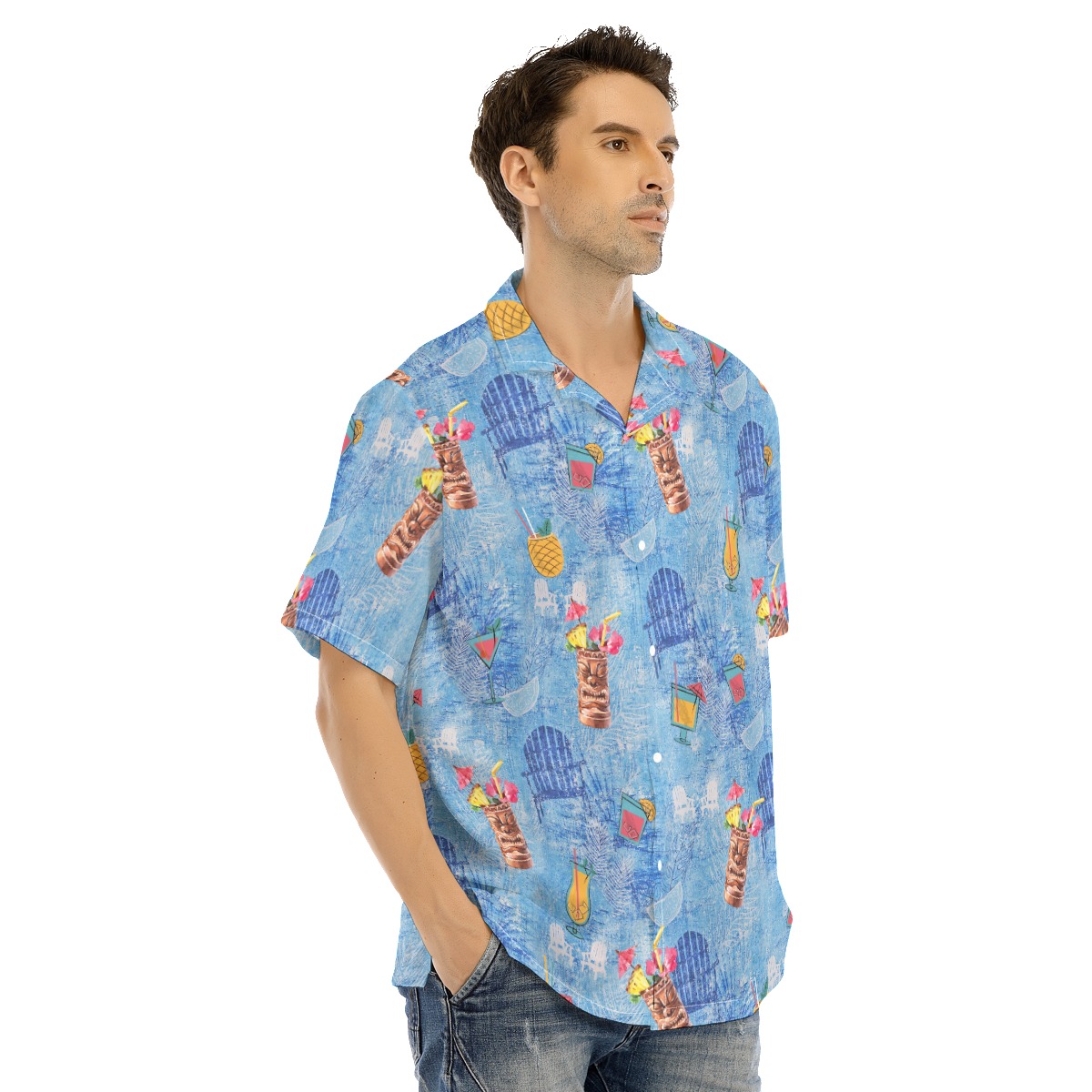 Tiki Drink Cocktails Hawaiian Shirt