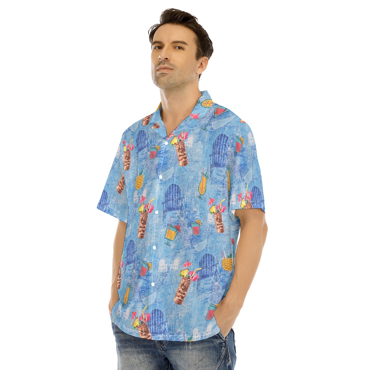 Tiki Drink Cocktails Hawaiian Shirt