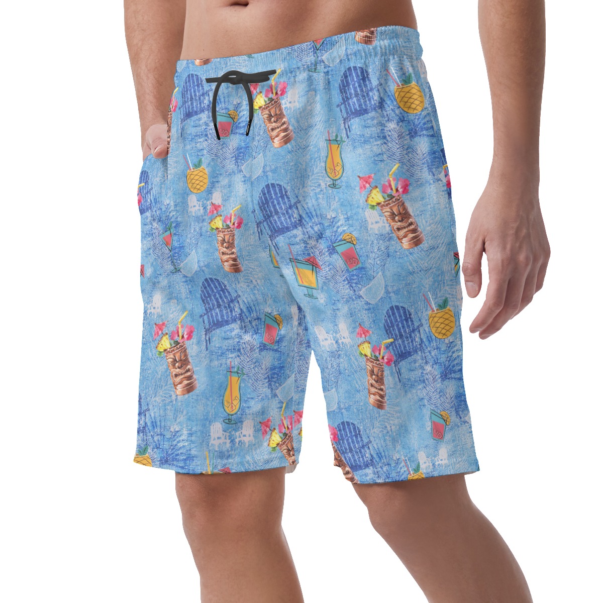 Tiki Drinks Summer Beach Shorts For Men