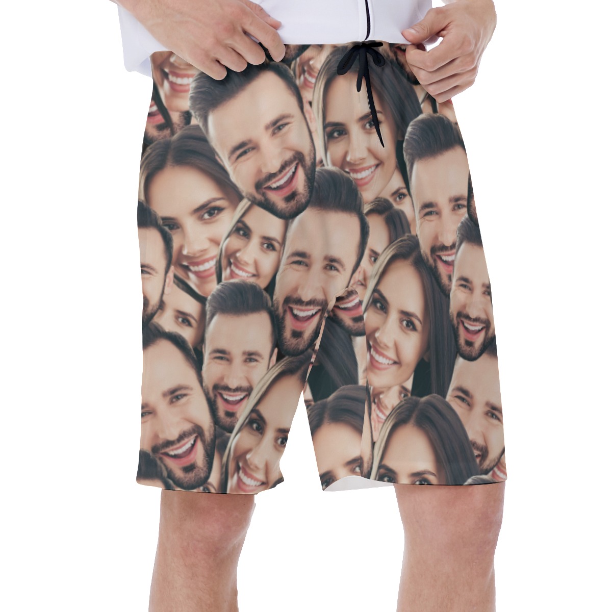 Men's Hawaiian Swim Trunks With Two Custom Faces