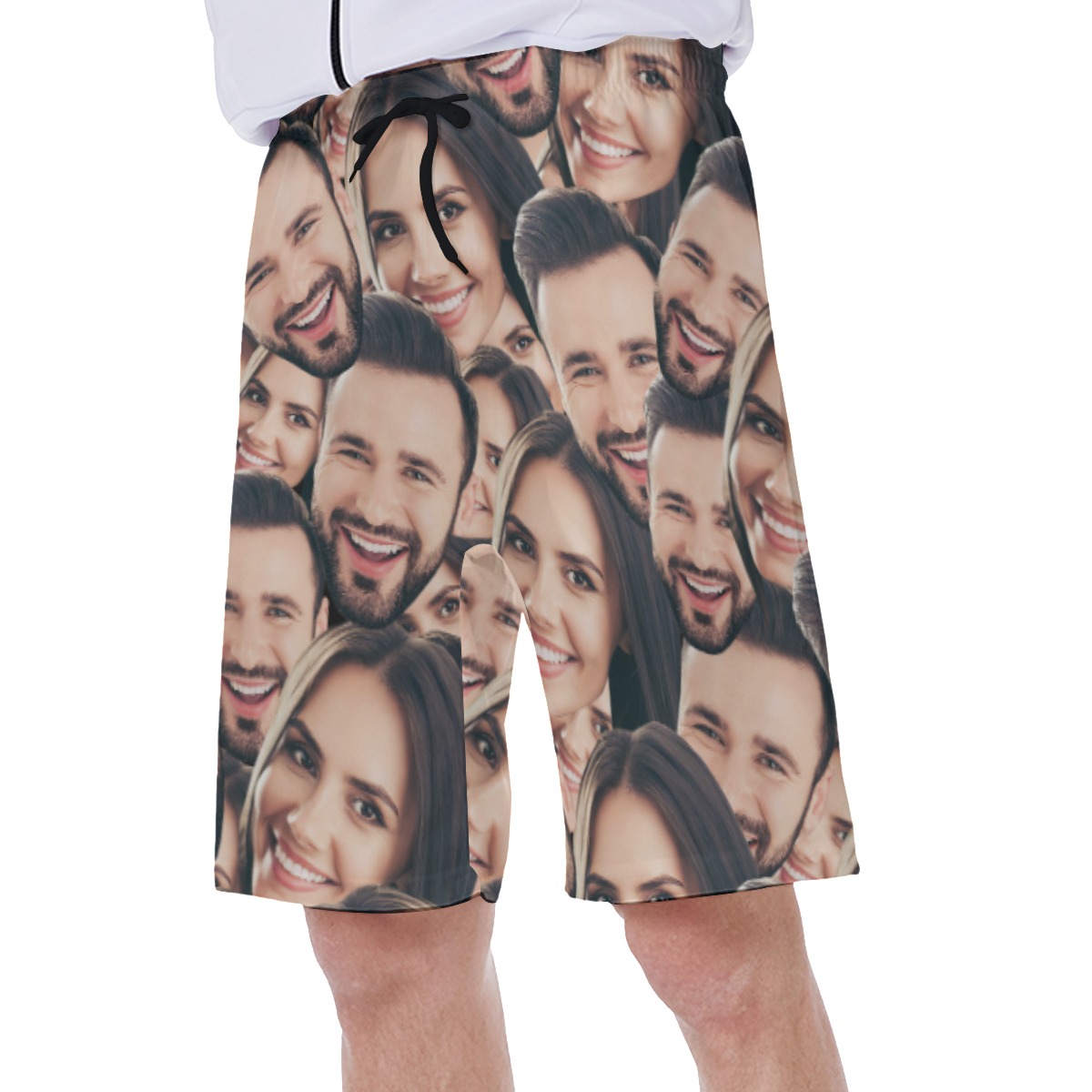 Men's Hawaiian Swim Trunks With Two Custom Faces
