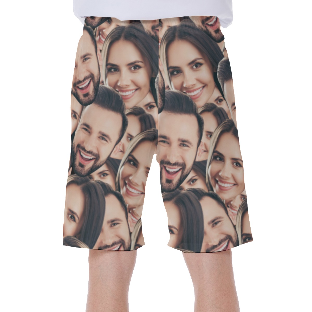 Men's Hawaiian Swim Trunks With Two Custom Faces
