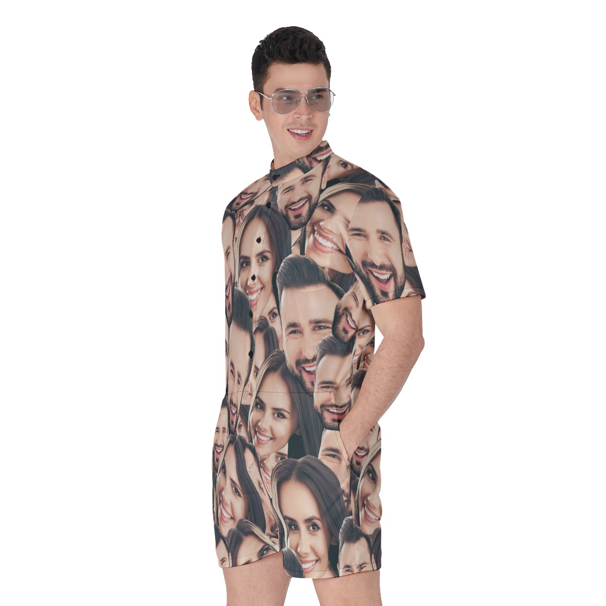 Funny Custom 2 Faces Men's Romper