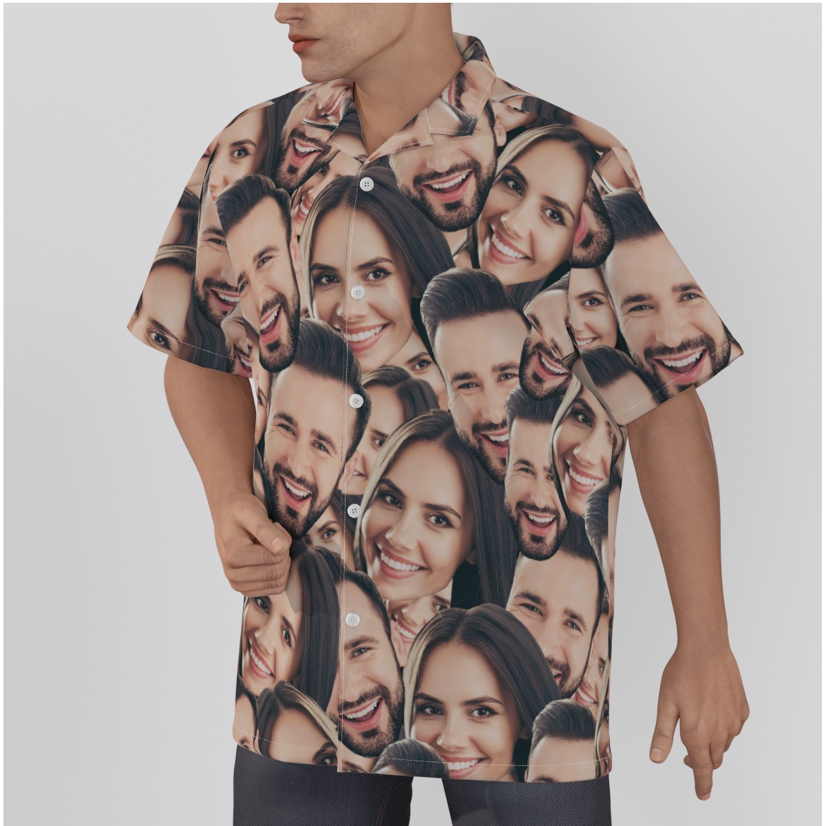 Unique Multi Custom Face Hawaiian Shirt For Men