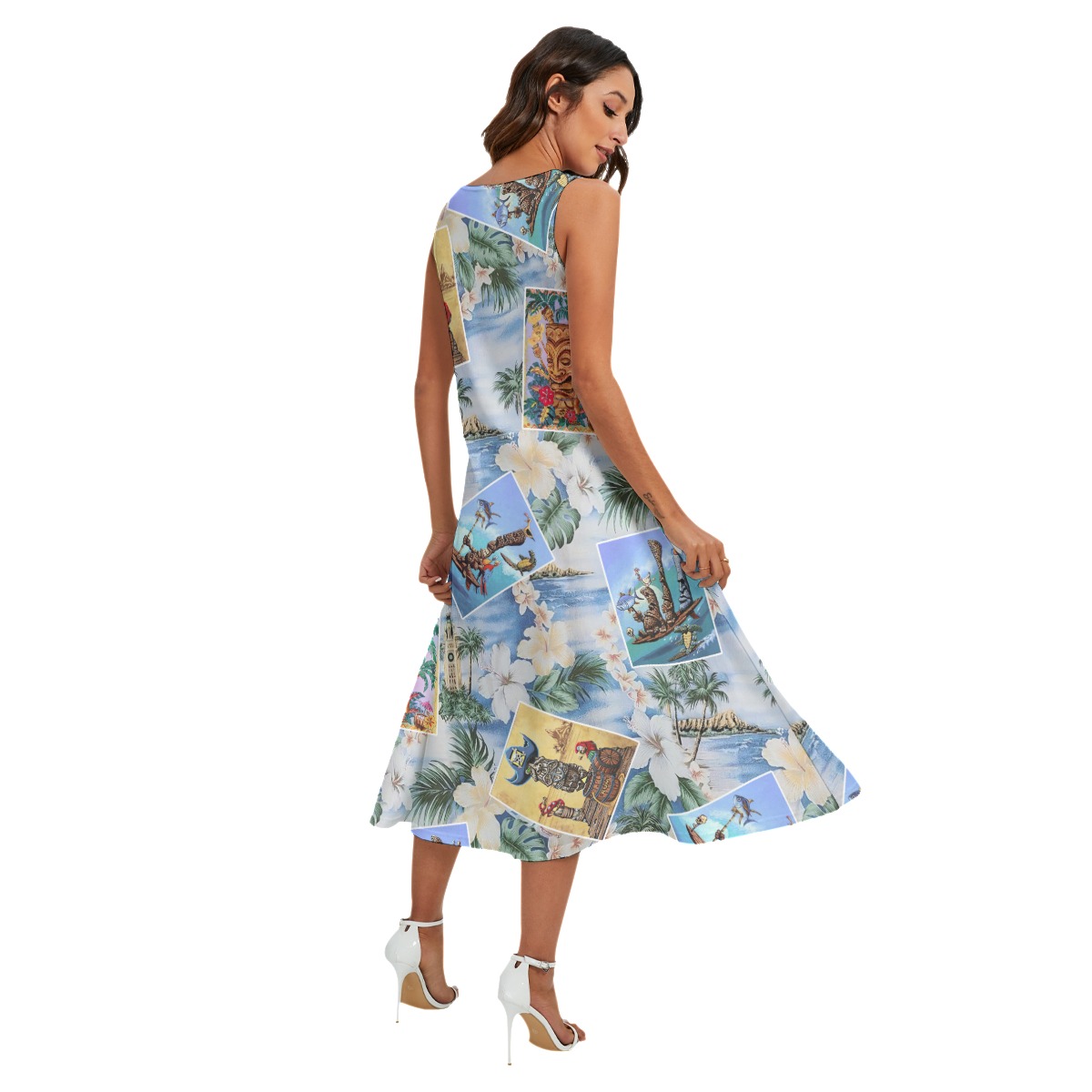 Cute Hawaiian Tiki Tropical Summer Dress