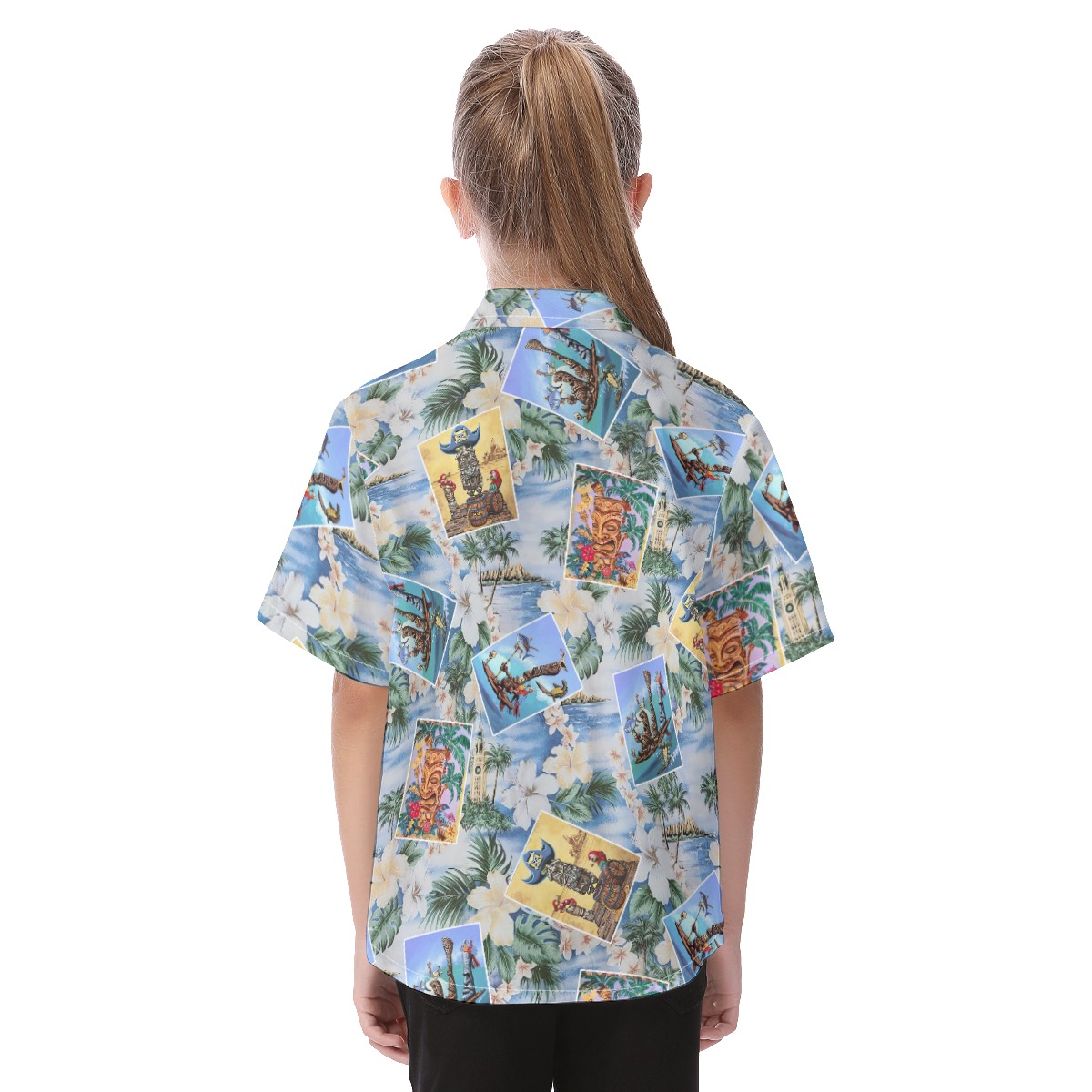 Cute Tiki Tropical Aloha Shirt For Kids