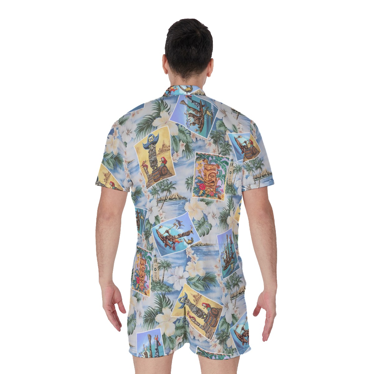 Tropical Tiki Hawaiian Men's Romper