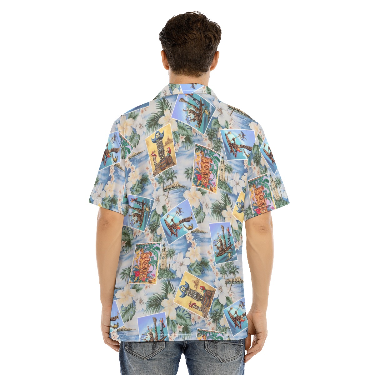 Funny Tiki Floral Men's Hawaiian Shirt