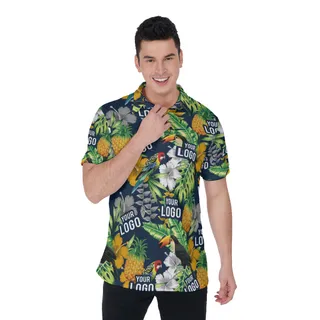 Unique Custom Logo For Team Tropical Hawaiian Polo Shirt